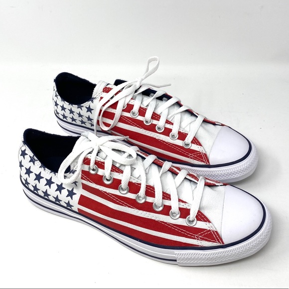 🌿Sale🌿 Converse Chuck Taylor AS Canvas Low Top Red Blue Mens Size 10.5 167838F - Picture 12 of 16